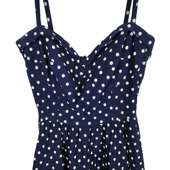 STOP STARING! Amery Retro Vintage Pin-up Style Polka Dot Swing Dress Small - Picture 3 of 9